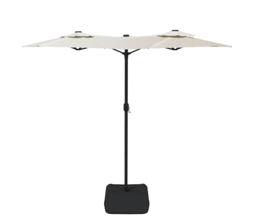 vidaXL saulessargs ar 2 jumtiņiem, balts, 316x240 cm