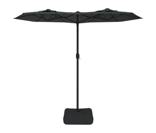 vidaXL saulessargs ar 2 jumtiņiem, antracītpelēks, 316x240 cm