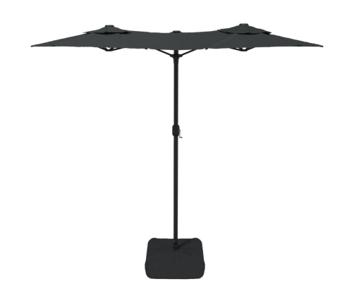 vidaXL saulessargs ar 2 jumtiņiem, antracītpelēks, 316x240 cm