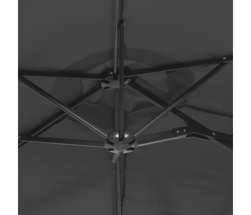 vidaXL saulessargs ar 2 jumtiņiem, antracītpelēks, 316x240 cm