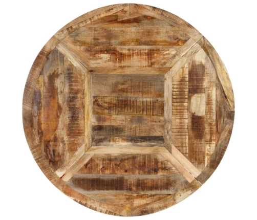 vidaXL virtuves galds, Ø150x76 cm, neapstrādāts mango masīvkoks