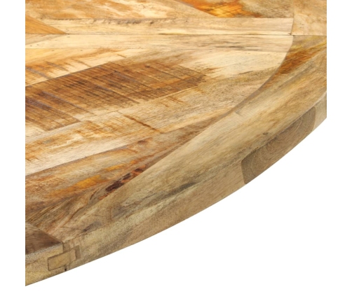 vidaXL virtuves galds, Ø150x76 cm, neapstrādāts mango masīvkoks