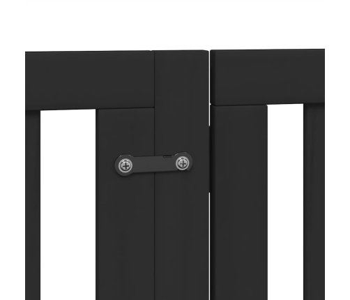 vidaXL suņu vārti ar durvīm, salokāmi, 15 paneļi, 750 cm, papeles koks
