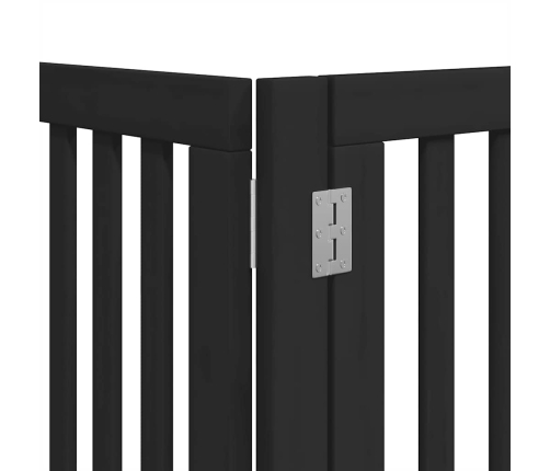 vidaXL suņu vārti ar durvīm, salokāmi, 15 paneļi, 750 cm, papeles koks