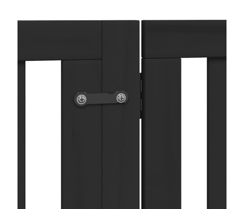 vidaXL suņu vārti ar durvīm, salokāmi, 6 paneļi, 480 cm, papeles koks