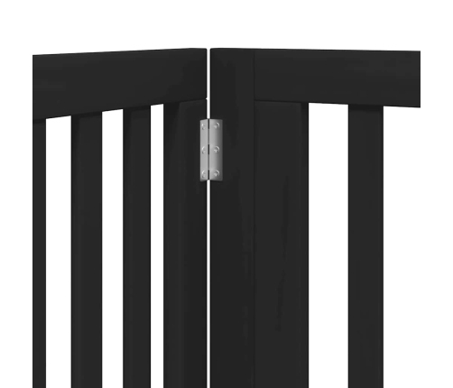 vidaXL suņu vārti ar durvīm, salokāmi, 6 paneļi, 480 cm, papeles koks