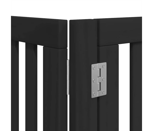 vidaXL suņu vārti ar durvīm, salokāmi, 6 paneļi, 480 cm, papeles koks