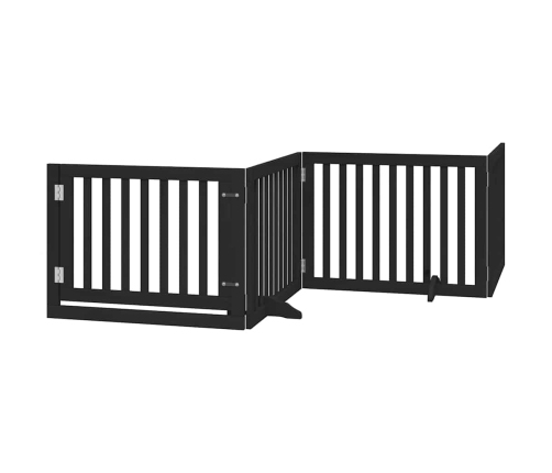 vidaXL suņu vārti ar durvīm, salokāmi, 10 paneļi, 800 cm, papeles koks