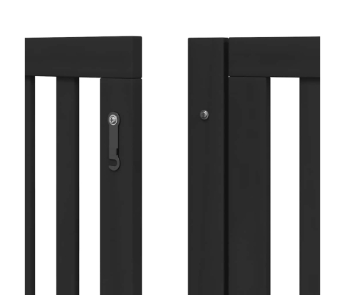 vidaXL suņu vārti ar durvīm, salokāmi, 10 paneļi, 800 cm, papeles koks