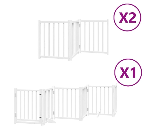 vidaXL suņu vārti ar durvīm, salokāmi, 12 paneļi, 600 cm, papeles koks