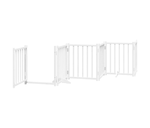 vidaXL suņu vārti ar durvīm, salokāmi, 12 paneļi, 600 cm, papeles koks