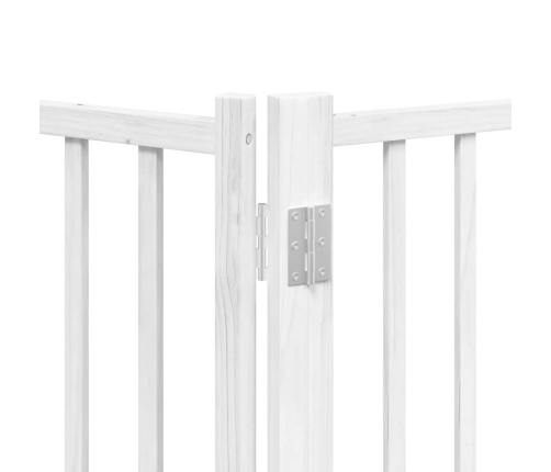 vidaXL suņu vārti ar durvīm, salokāmi, 12 paneļi, 600 cm, papeles koks