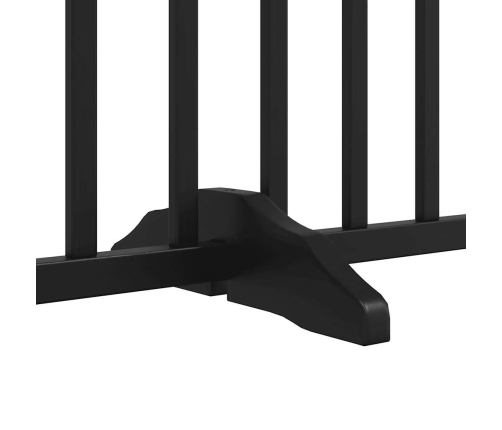 vidaXL suņu vārti ar durvīm, salokāmi, 15 paneļi, 750 cm, papeles koks