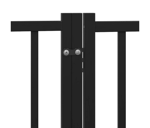 vidaXL suņu vārti ar durvīm, salokāmi, 15 paneļi, 750 cm, papeles koks