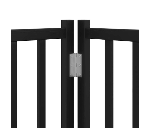 vidaXL suņu vārti ar durvīm, salokāmi, 15 paneļi, 750 cm, papeles koks