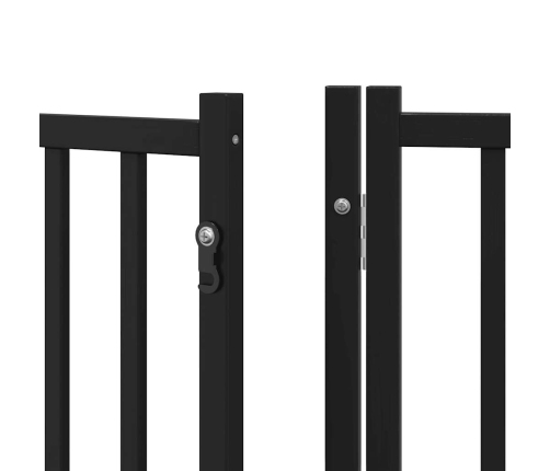 vidaXL suņu vārti ar durvīm, salokāmi, 15 paneļi, 750 cm, papeles koks