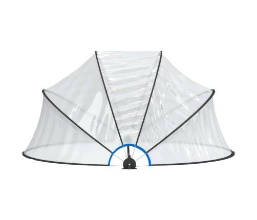 vidaXL baseina kupols, apaļš, 315x158 cm, PVC