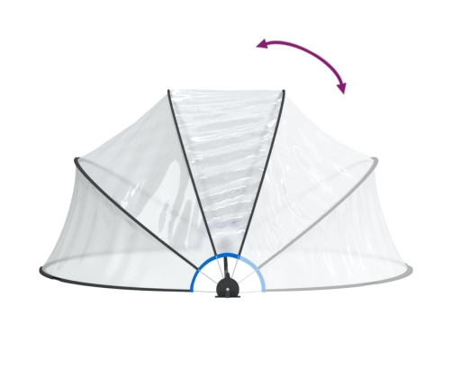vidaXL baseina kupols, apaļš, 315x158 cm, PVC