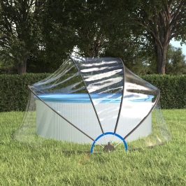 Baseina Kupols, Apaļš, 315X158 Cm, Pvc Vidaxl
