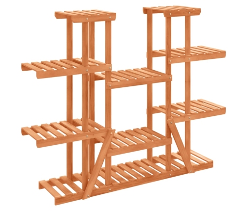 vidaXL puķu statīvs, 110x25x110,5 cm, egles masīvkoks