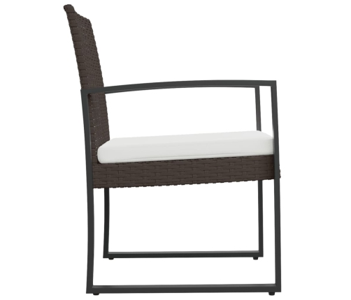 vidaXL dārza krēsli, 2 gab., melna PP rotangpalma