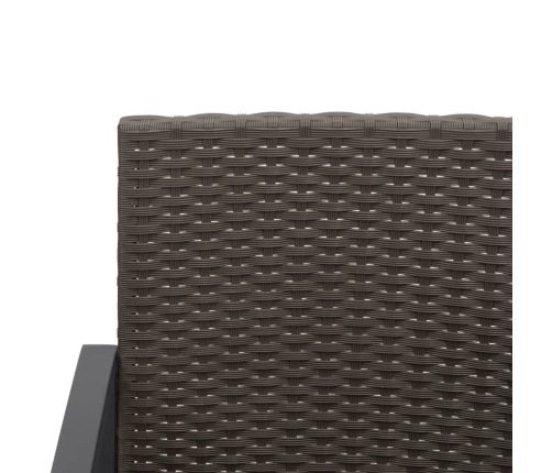 vidaXL dārza krēsli, 2 gab., melna PP rotangpalma