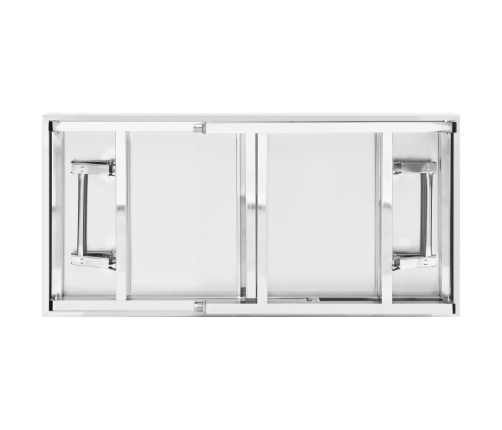 vidaXL virtuves darba galds ar plauktu, 120x60x115 cm, tērauds