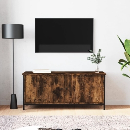 Tv Skapītis Ar Durvīm, Ozola, 102X35X45 Cm, Inženierijas Koks Vidaxl