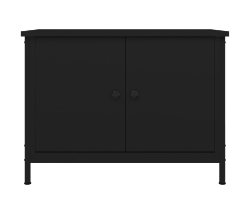 vidaXL TV skapītis ar durvīm, 60x35x45 cm, inženierijas koks, melns