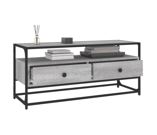 vidaXL TV plaukts, 100x35x45 cm, inženierijas koks, pelēka ozolkoka