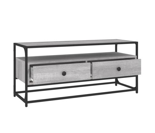 vidaXL TV plaukts, 100x35x45 cm, inženierijas koks, pelēka ozolkoka