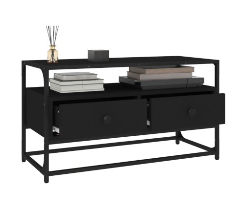 vidaXL apavu plaukts, 80x35x45 cm, inženierijas koks, melns