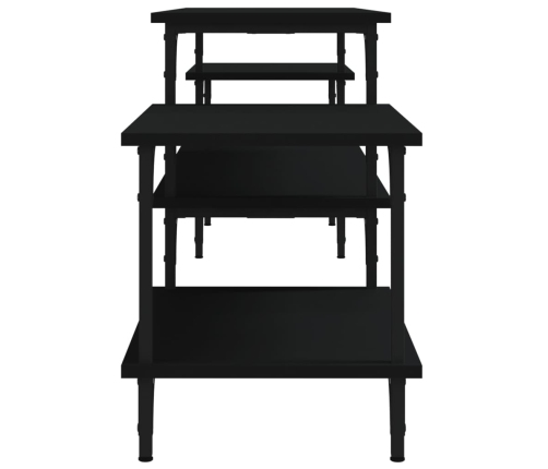 vidaXL TV skapītis, 197x35x52 cm, inženierijas koks, melns