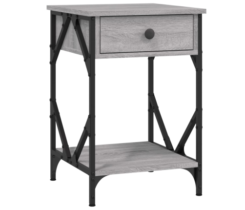 vidaXL naktsskapītis, pelēka ozolkoka, 40x42x600 cm, inženierijas koks