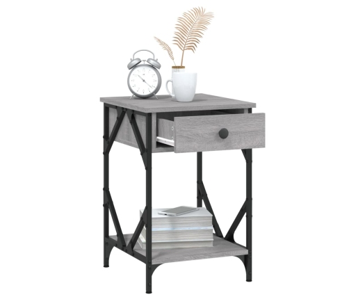 vidaXL naktsskapītis, pelēka ozolkoka, 40x42x600 cm, inženierijas koks