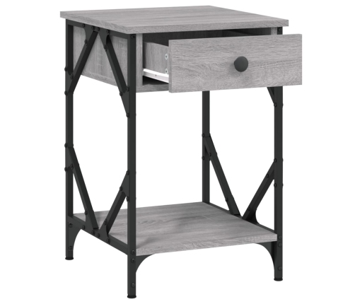 vidaXL naktsskapītis, pelēka ozolkoka, 40x42x600 cm, inženierijas koks