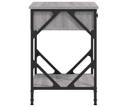 vidaXL naktsskapītis, pelēka ozolkoka, 40x42x600 cm, inženierijas koks