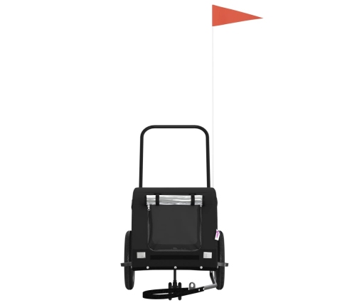 Mājdzīvnieku Velo Piekabe, Melna, Oksfordas Audums Un Dzelzs Vidaxl