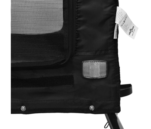 Mājdzīvnieku Velo Piekabe, Melna, Oksfordas Audums Un Dzelzs Vidaxl