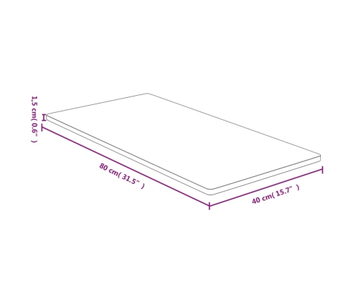 vidaXL galda virsma, 40x80x1,5 cm, bambuss