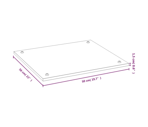 vidaXL plīts virsmas pārsegs, 50x56x1,5 cm, bambuss