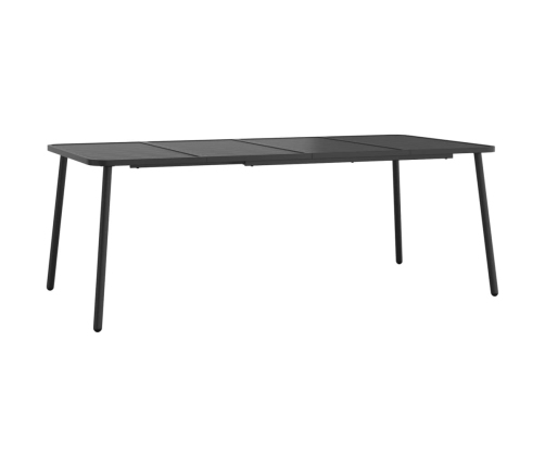 vidaXL dārza galds, antracītpelēks, 200x100x71 cm, tērauds