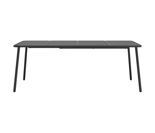 vidaXL dārza galds, antracītpelēks, 200x100x71 cm, tērauds