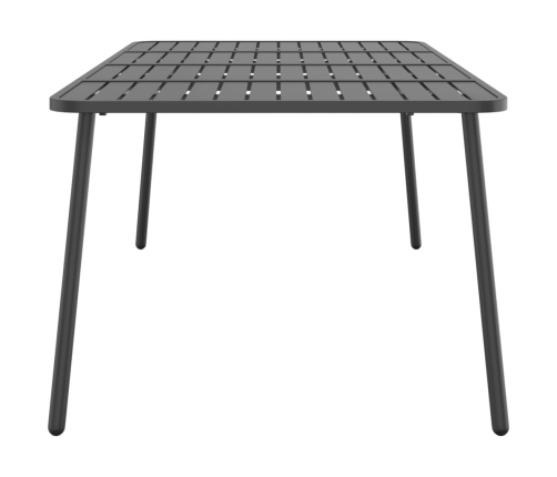 vidaXL dārza galds, antracītpelēks, 200x100x71 cm, tērauds