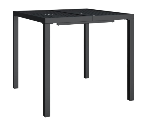 vidaXL dārza galds, antracītpelēks, 80x80x72 cm, tērauds