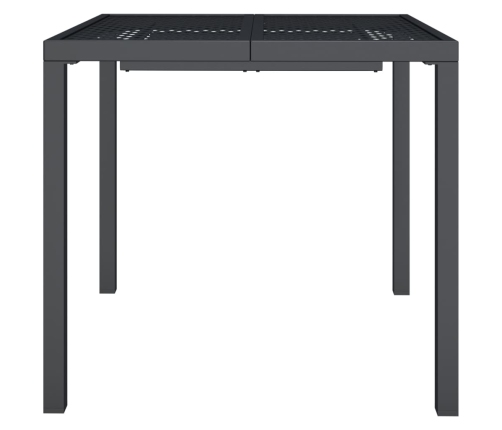 vidaXL dārza galds, antracītpelēks, 80x80x72 cm, tērauds