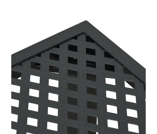 vidaXL dārza galds, antracītpelēks, 80x80x72 cm, tērauds