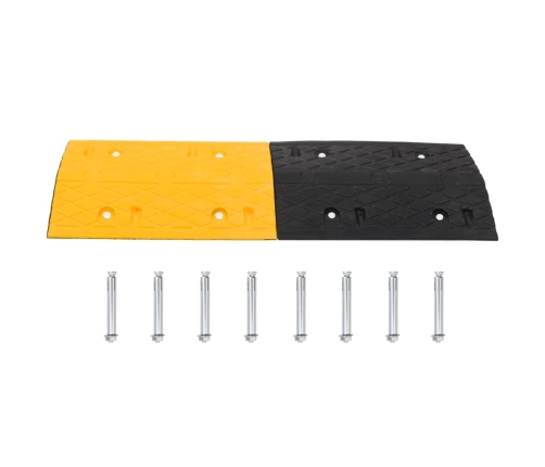 vidaXL rampas, 4 gab., dzeltenas, melnas, 97x32,5x4 cm, gumija