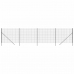 vidaXL stiepļu žogs, pelēks, 1,8x10 m, cinkots tērauds
