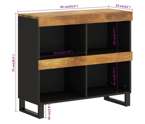 vidaXL skapītis, 85x33x75 cm, mango masīvkoks